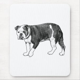 Tapis de souris Bulldog camarade de travail