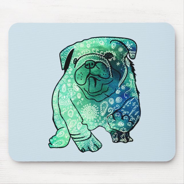 Tapis De Souris Bulldog Chien français Mousepad (Devant)