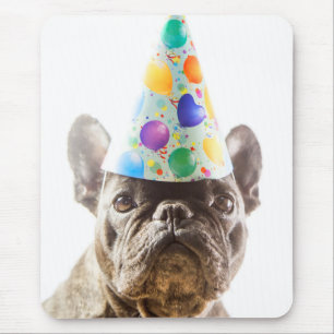 Tapis De Souris Bulldog français avec Casquette du Parti