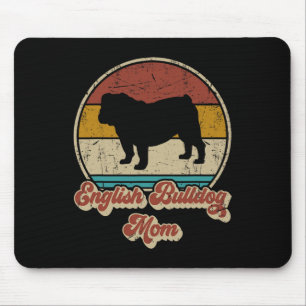 Tapis De Souris Bulldog Maman Femme Amoureux des chiens Cadeau Bul