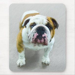 Tapis De Souris Bulldog Painting - Joli art original chien