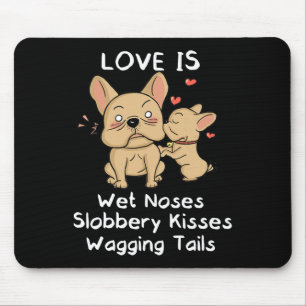 Tapis De Souris Bulldog Papa Et Fils Baisent Aimer Mon Chien Dit C