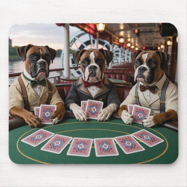 Tapis De Souris Bulldog Riverboat Gambler Mousepad (Devant)
