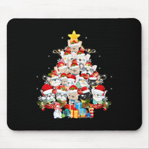Tapis De Souris Bulldog Santa Claus Joyeux Noël