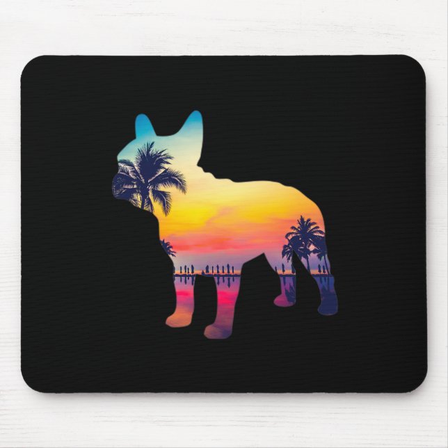 Tapis De Souris Bulldog Sunset Design  (Devant)