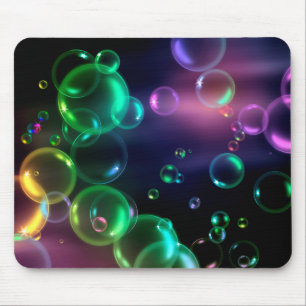 Tapis De Souris Bulle Iridescente sur noir