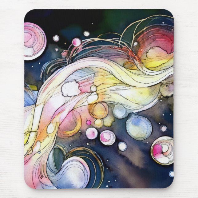 Tapis De Souris Bulles Abstraites (Devant)