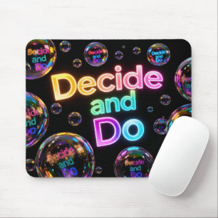 Tapis De Souris Bulles Néon avec Citation Motivationnelle