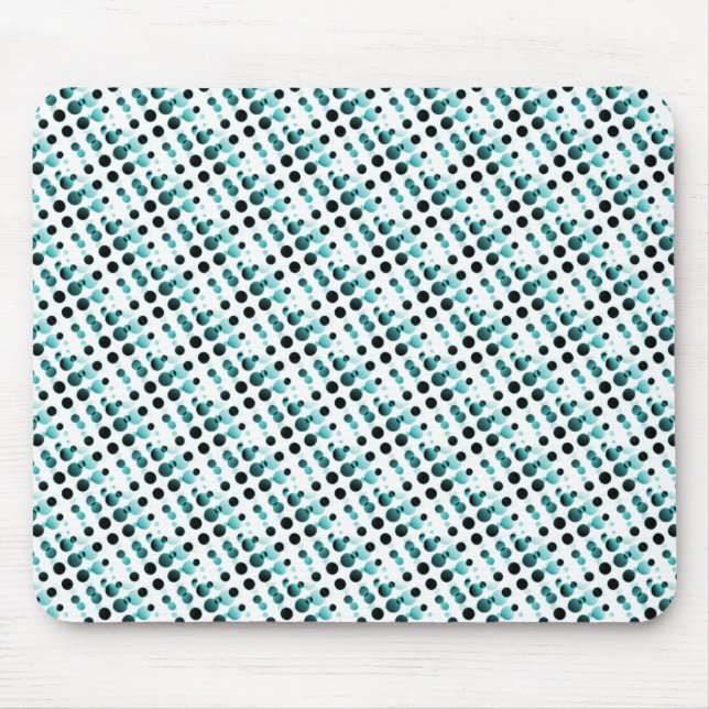 Tapis De Souris Bulles rétro turquoises Mousepad (Devant)