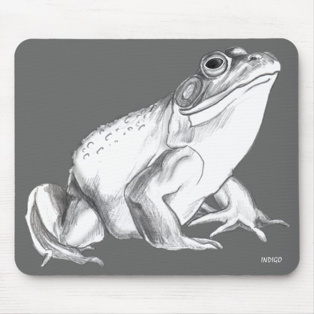 Tapis De Souris Bullfrog Art Mousepad Frog Art Décor (Devant)