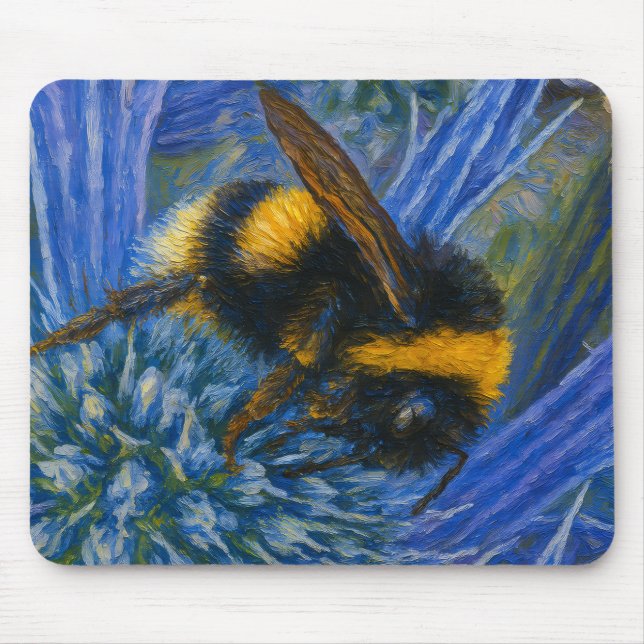 Tapis De Souris Bumblebee sur le chardon bleu (Devant)