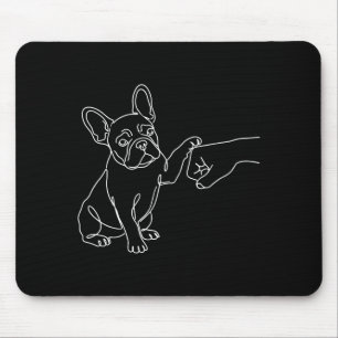 Tapis De Souris Bump de main de Bouledogue Français Artwork