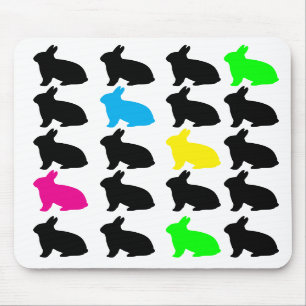 Tapis De Souris Bunnies colorés Mousepad