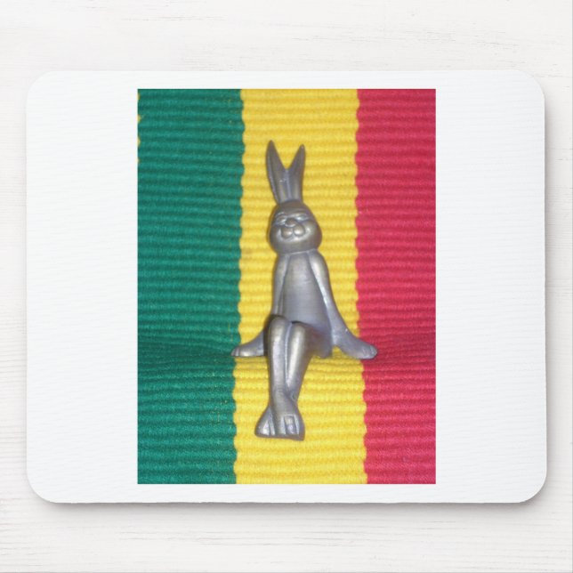 Tapis De Souris Bunny à Rasta Couleurs : Une touche de Super (Devant)