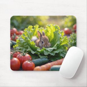 Tapis De Souris Bunny dans un jardin végétal