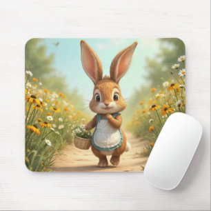 Tapis De Souris Bunny marche sur un sentier de campagne