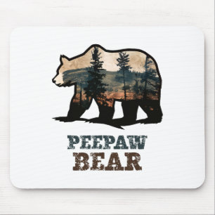 Tapis De Souris Bunnyaw Bear Vintage Retro Drôle Pipi-papa 