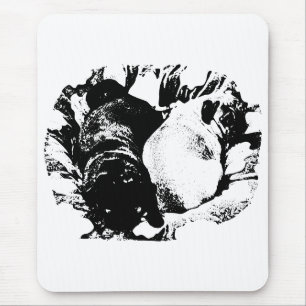 Tapis De Souris Bureau calme avec deux teckels