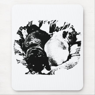 Tapis De Souris Bureau calme avec deux teckels