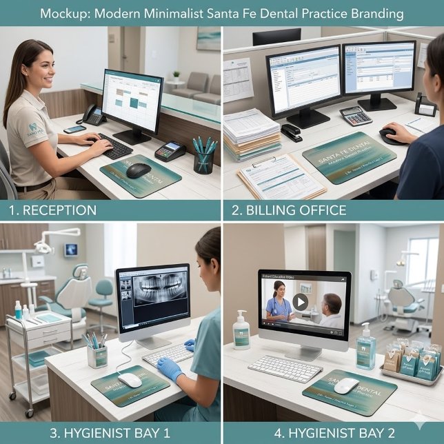 Tapis De Souris Bureau de dentiste Turquoise Santa Fe (Créateur téléchargé)