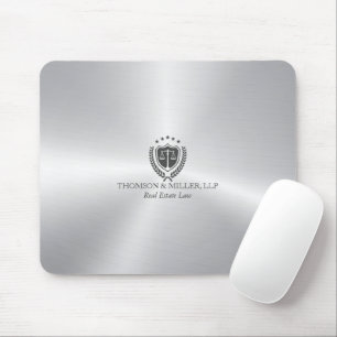 Tapis De Souris Bureau de droit professionnel moderne argent métal
