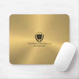 Tapis De Souris Bureau de droit professionnel moderne métallisé or