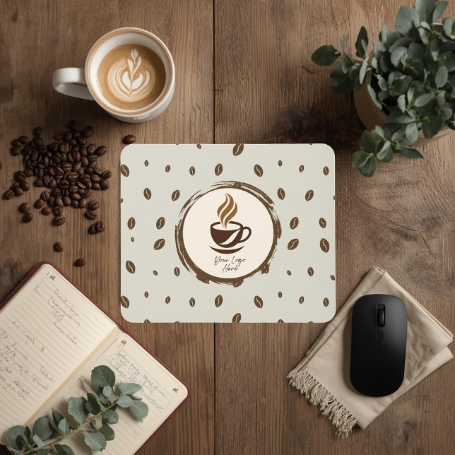 Tapis De Souris Bureau personnalisé | Marque de café (Créateur téléchargé)