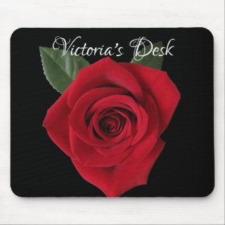 Tapis De Souris Bureau rose rouge foncé Mousepad avec le nom