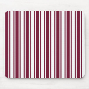 Tapis De Souris Burgundy rouge et blanc bonbons rayures