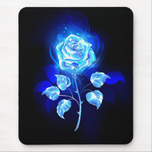 Tapis De Souris Burning Blue Rose