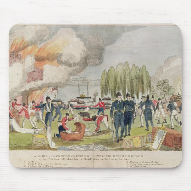 Tapis De Souris Burning d'amiral Cockburn et pillage (Devant)