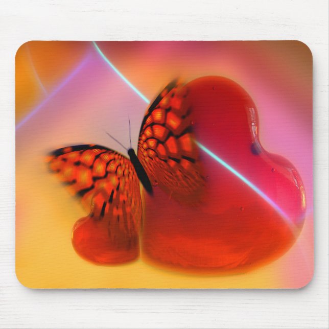 Tapis De Souris Butterfly and Hearts (Devant)