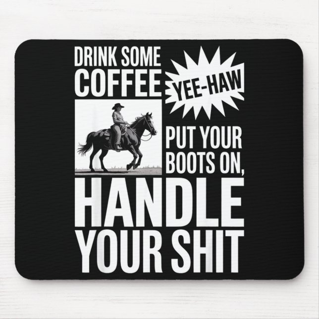 Tapis De Souris Buvez du café Mettez votre conception (Devant)