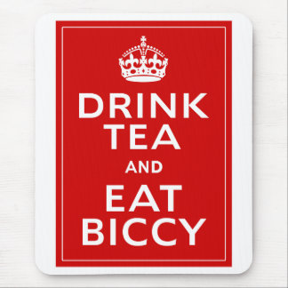 Tapis De Souris Buvez du thé et mangez l'amusement des Anglais de