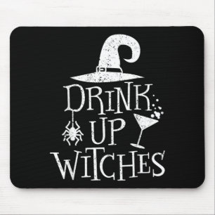 Tapis De Souris Buvez les sorcières drôle de fête d'Halloween