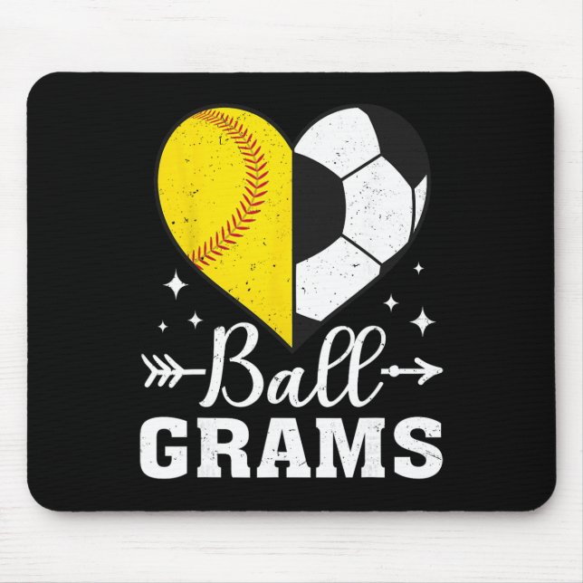 Tapis De Souris Byll Grams Funny Softbyll Soccer Grams  (Devant)