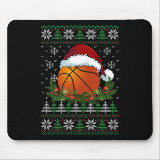 Tapis De Souris Bysketbyll Pjamas de la famille du Père Noël laid