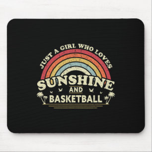 Tapis De Souris Bysketbyll. Une Fille Qui Aime Le Soleil Et Bysket