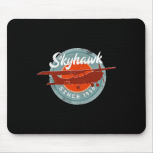 Tapis De Souris C172 Skyhawk Avion Vintage Rétro Pilote en Vol Cad