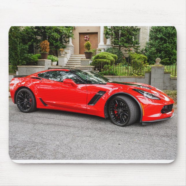 Tapis De Souris C7 rouge Chevrolet Corvette (Devant)