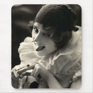 Tapis De Souris C. 1910 Tante de femme jolie