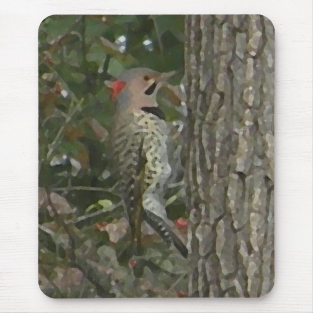 Tapis De Souris C.C oiseau Mousepad de pivert de clignotement (Devant)
