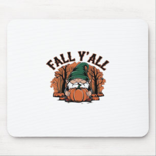 Tapis De Souris C’est automne Y’all Citrouille Gnome Automne Retro