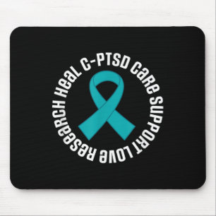 Tapis De Souris C-ptsd Sensibilisation au ruban Mois de soutien