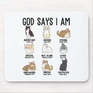 Tapis De Souris Ca Dieu Dit Que Je Suis Mignonne Jésus Femmes Ado