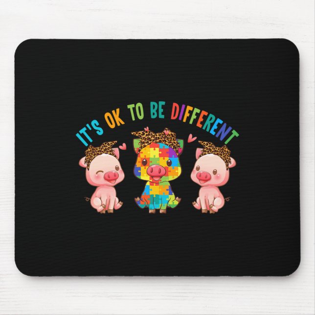 Tapis De Souris Ça va être différent Sensibilisation sur l'autisme (Devant)