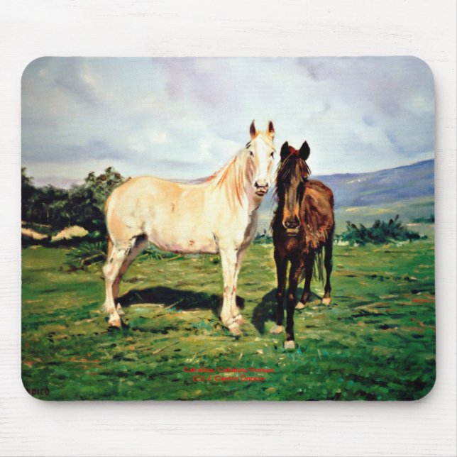 Tapis De Souris Caballos/Cabalos/Chevaux (Devant)