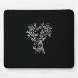 Tapis De Souris Cabane Champignon de Cerf Goblincore Vintage Esth