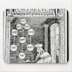 Tapis De Souris Cabbalist juif tenant un sephiroth