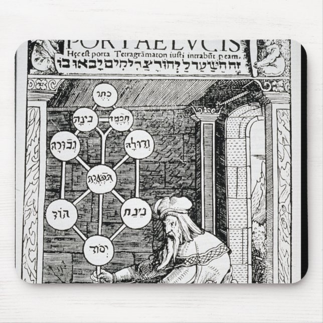 Tapis De Souris Cabbalist juif tenant un sephiroth (Devant)